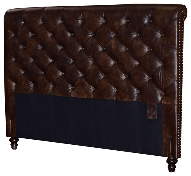Chesterfield Headboard Deep On Tufting And Nail Heads 2 Tone Chesterfield Headboard Deep On Tufting And Nail Heads 2 Tone Traditional Headboards By For Now Designs