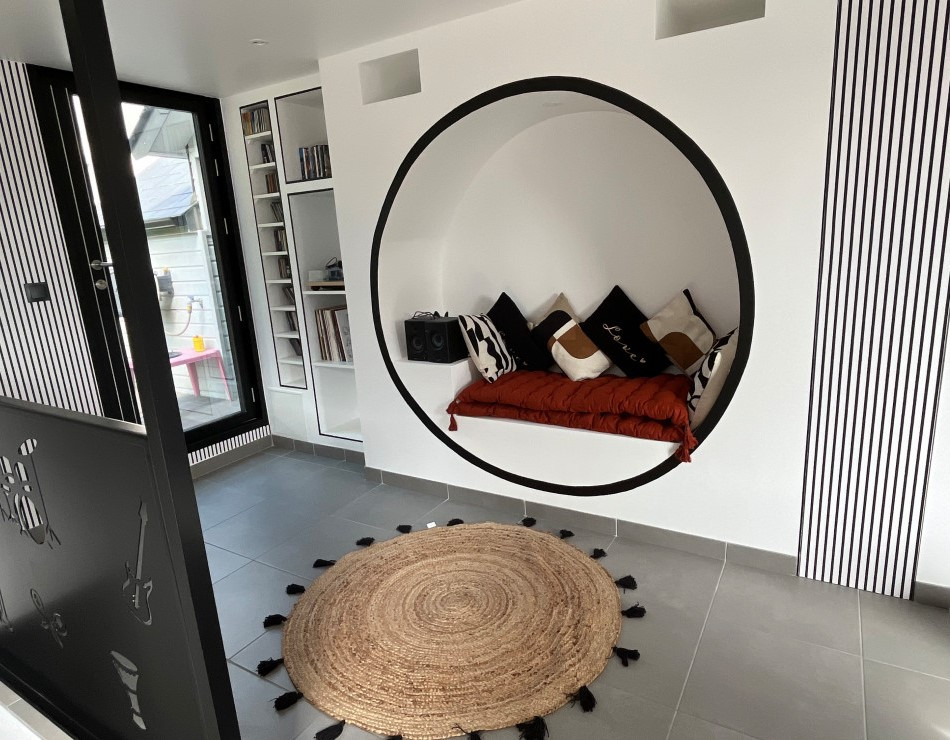 Aménagement et décoration du rdc d'une maison individuelle ossature bois