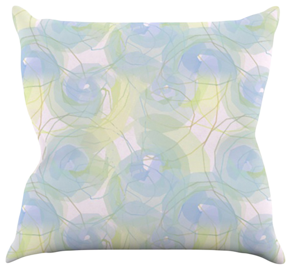 Alison Coxon "Blue Paper Flower" Throw Pillow, 26"x26"