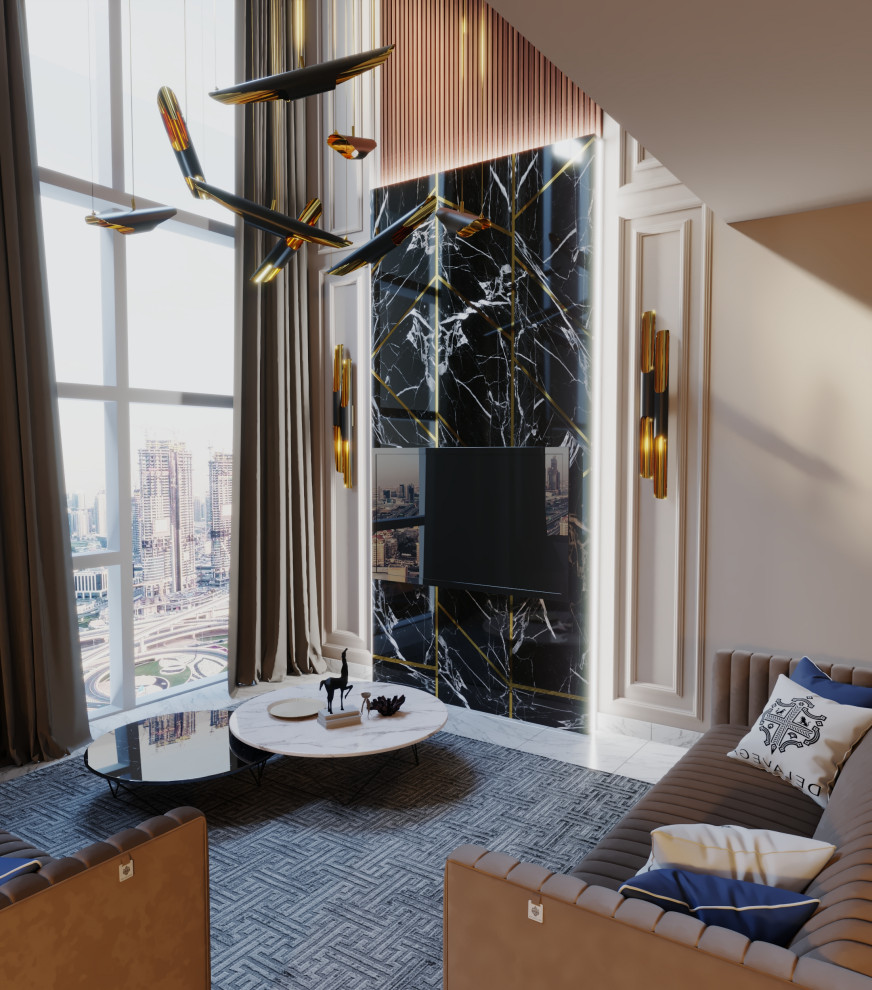 Квартира 70 кв.м. Кухня и гостиная