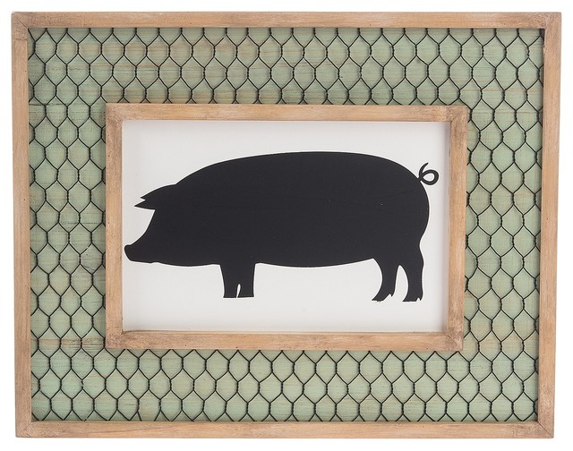 Pig Wall Decor - Farmhouse - Wall Accents - by Ganz USA LLC Pig Wall Decor Farmhouse Wall Accents by Ganz USA LLC