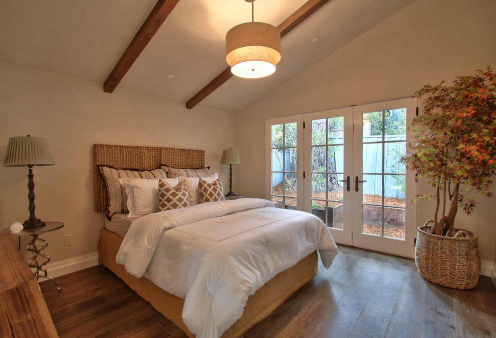 Design ideas for a transitional bedroom in Other.