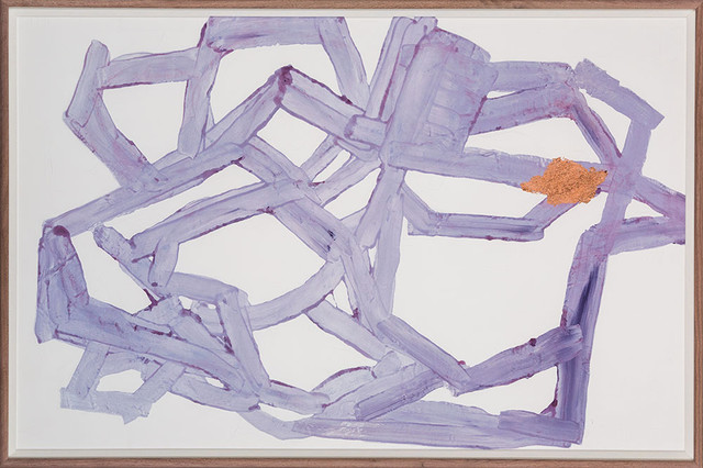 "Violet Abstract" Artwork, Framed