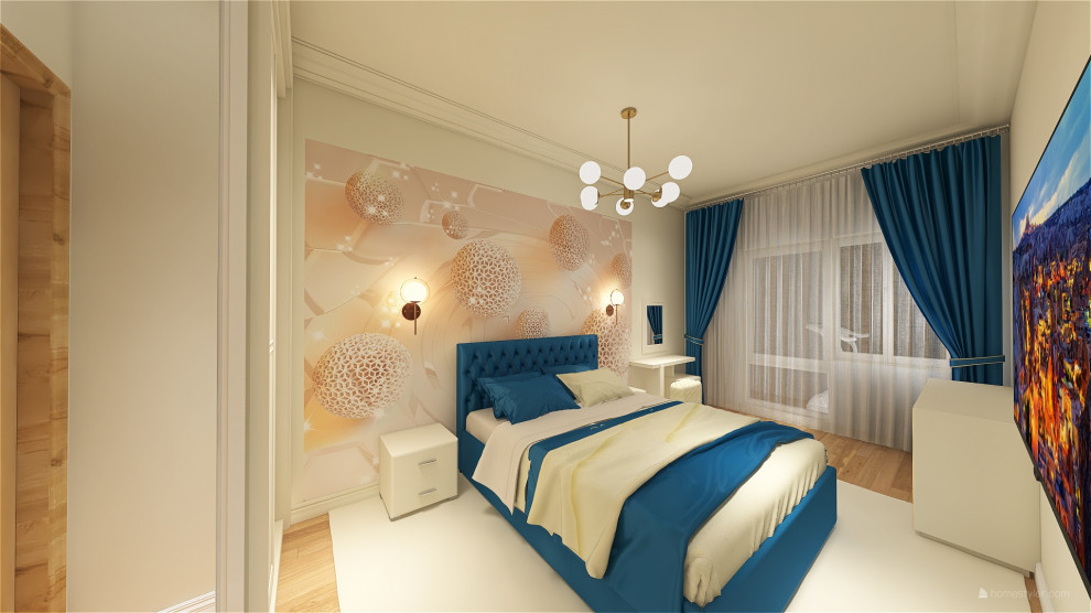 Спальня в 3 х комнатной квартире