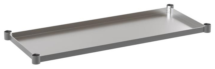 Galvanized Under Shelf for Prep and Work Tables, Stainless Steel, 24" X 48"