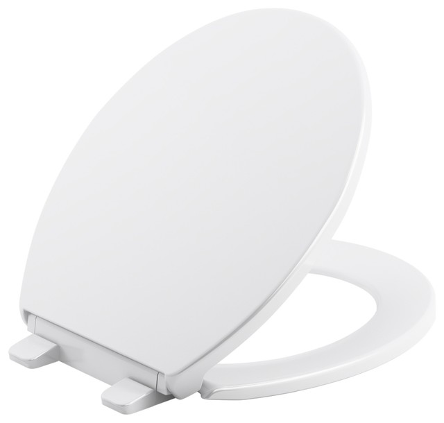 Kohler Brevia Plastic QuietClose Round Toilet Seat, White Toilet