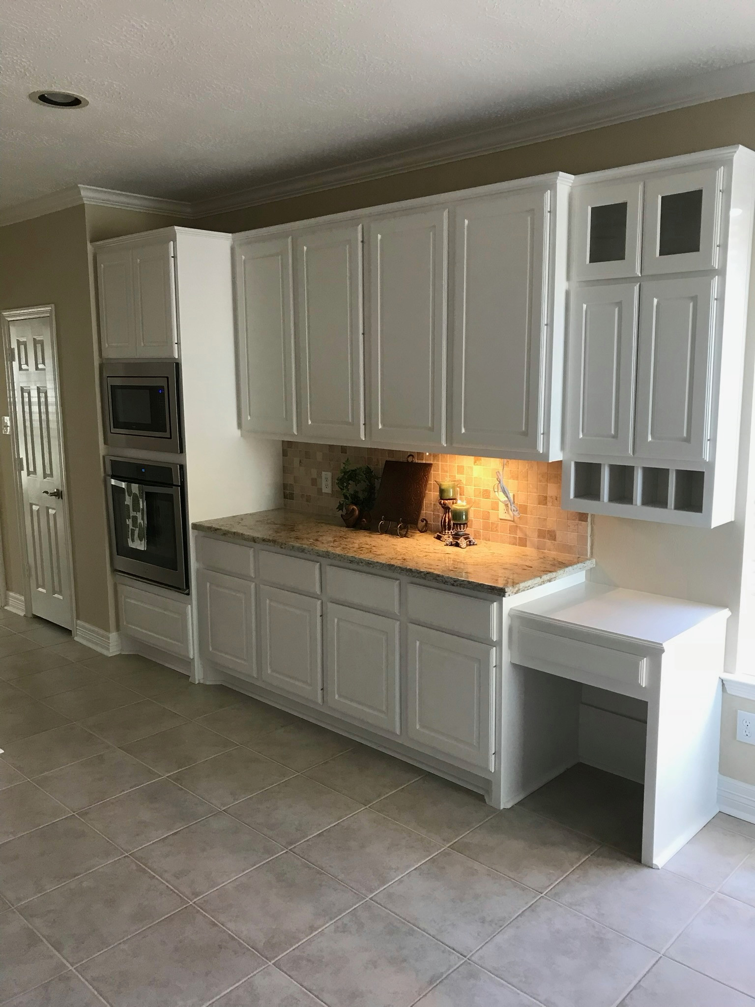 white cabinets