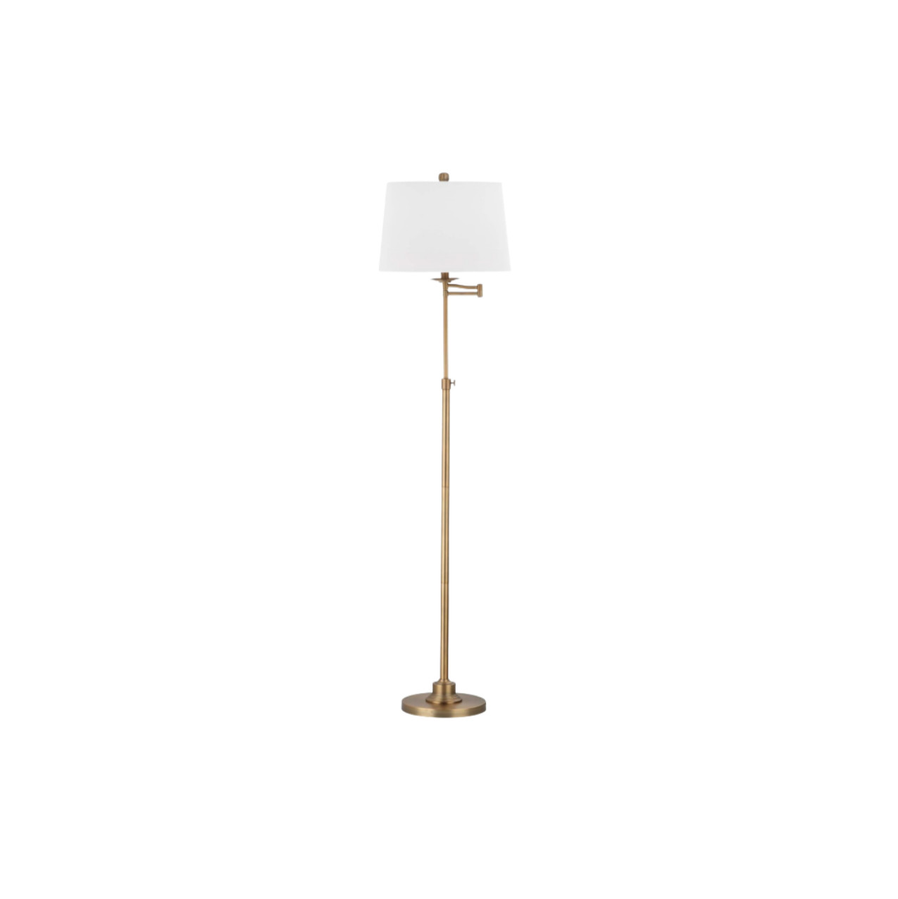 Retailer: Amazon | SAFAVIEH Lighting Collection Nadia Traditional Farmhouse Swivel Swing Arm Gold 64-inch Adjustable Height