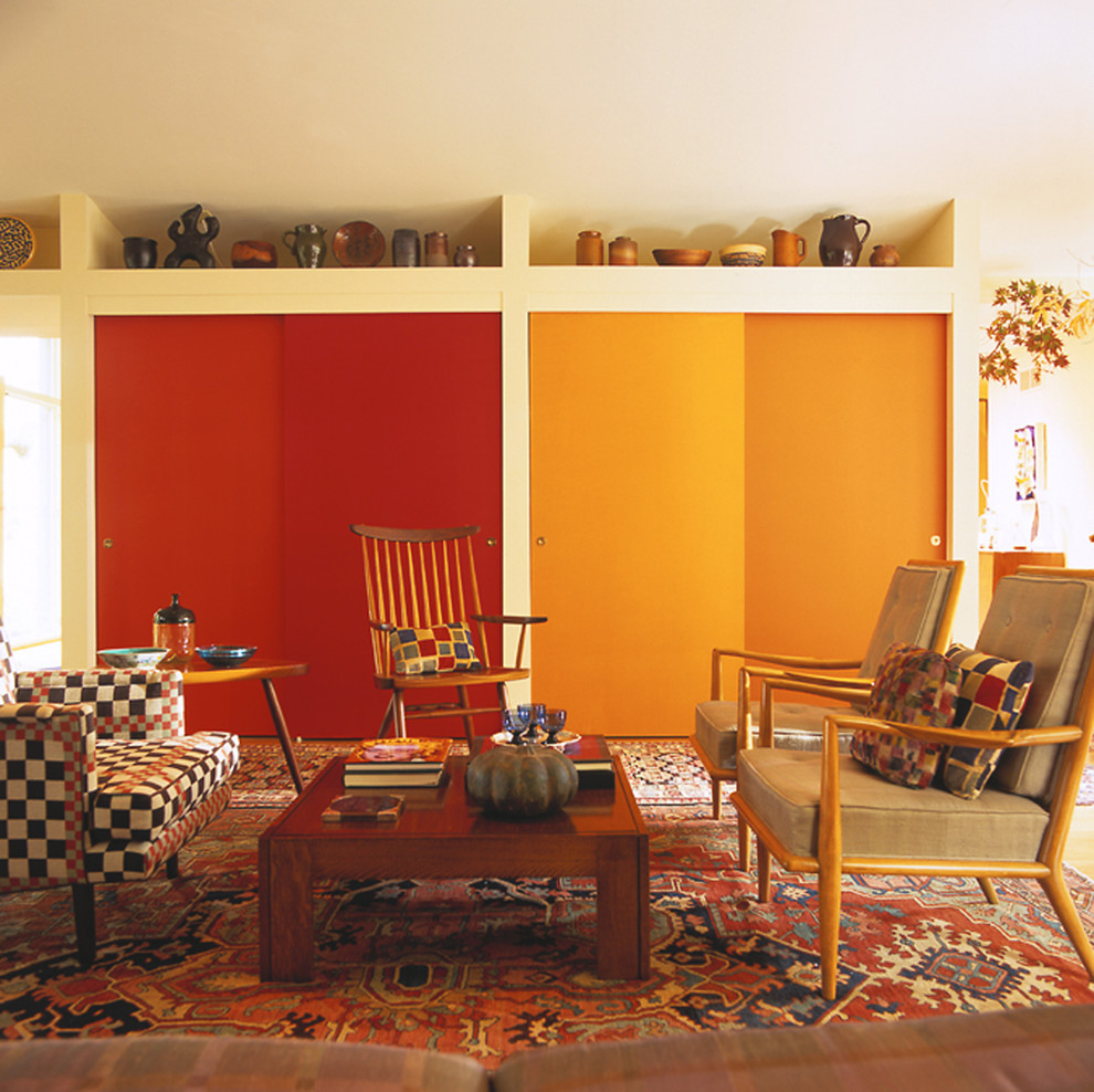 Inspiration for a midcentury family room in Baltimore.