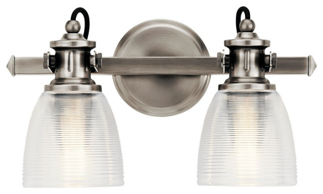 2 Light Bathroom Light Fixture Approved for Damp Locations - Coastal ...