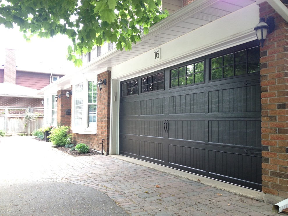 This is an example of a large attached two-car garage in Toronto.