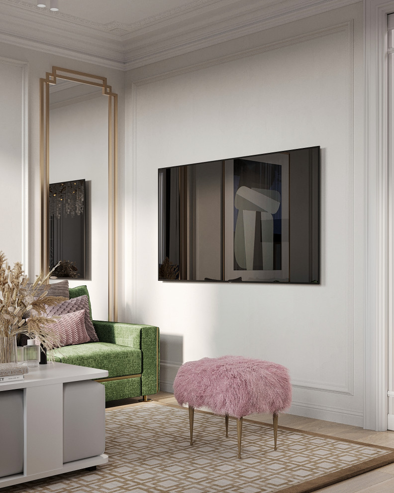 Стильный интерьер с элементами ар-деко в ЖК Петровский квартал на воде - 99 м2