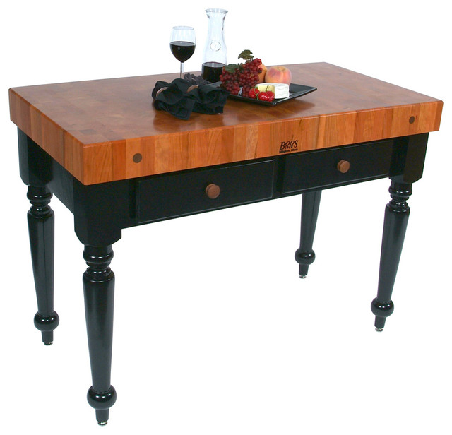 John Boos 48 X24 Le Rustica Cherry Kitchen Island Farmhouse John Boos 48 X24 Le Rustica Cherry Kitchen Island Farmhouse Islands And Carts By Florence Adams