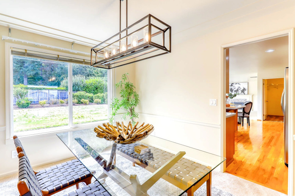 Inspiration for a transitional dining room remodel in Seattle