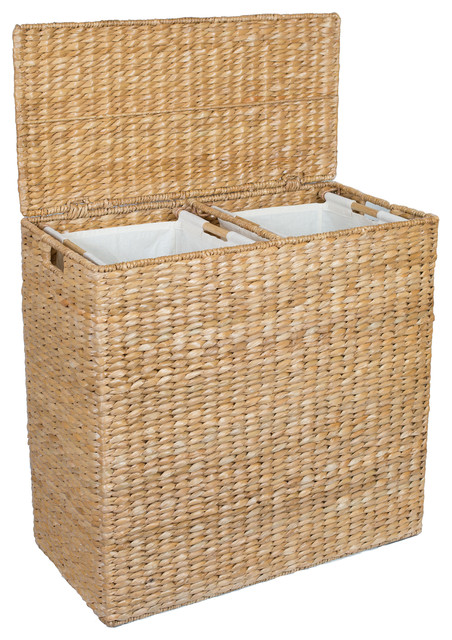 Sofia And Sam Oversized Divided Hamper With Liners Honey Tropical Sofia And Sam Oversized Divided Hamper With Liners Honey