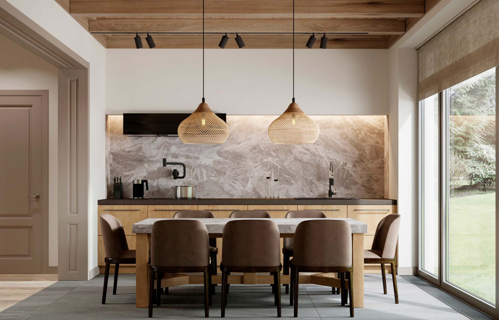 Проект одноэтажного дома с коммерческой частью