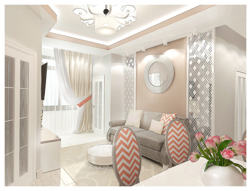 Гостиная. Проект "Пространство цвета Лета"