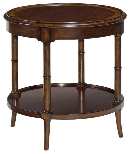 New Side Table Regency Aged Mahogany Finish Mahogany Veneer Round