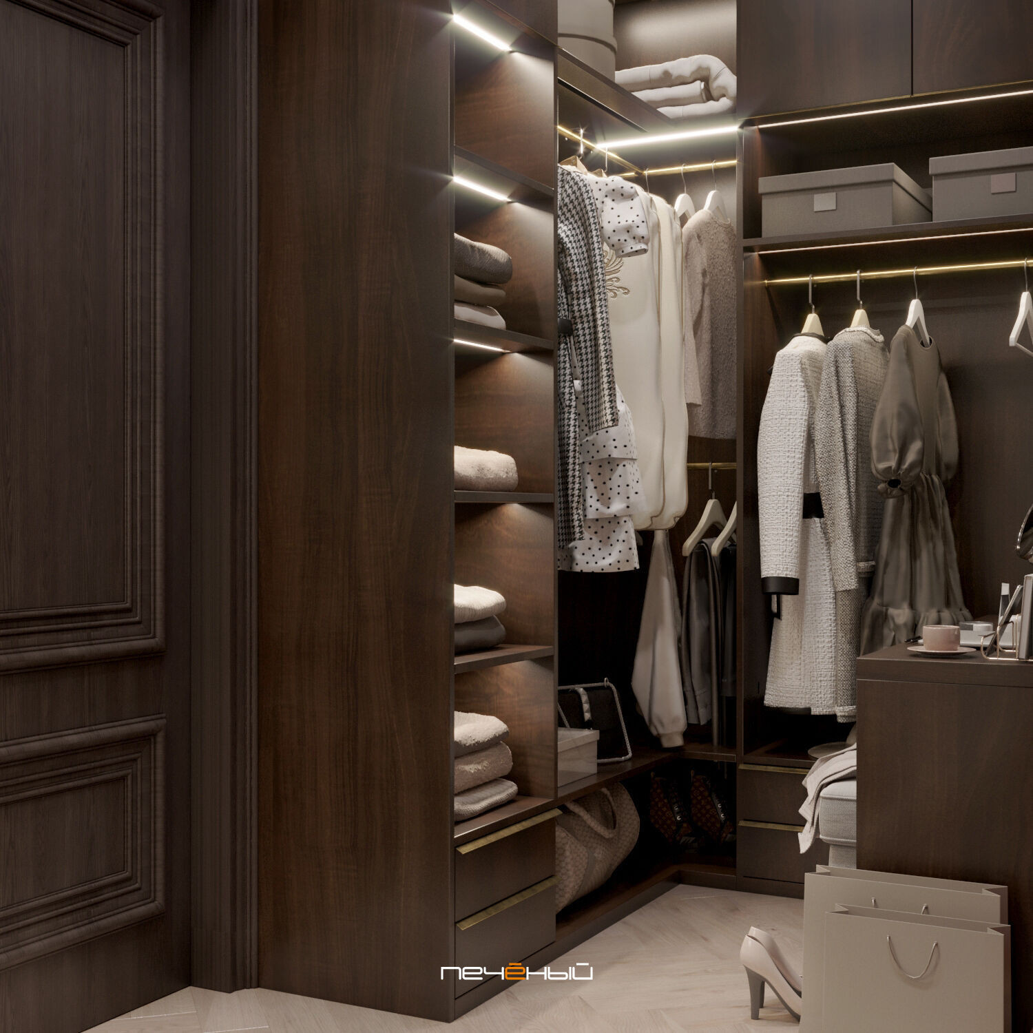 2025 Дизайн 3-комнатной квартиры 90 м² в классическом стиле, Москва, ЖК Остров