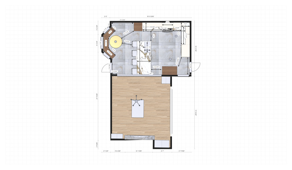 Modern Kitchen Layout change