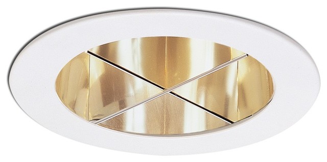 Nora NL-417 4" Specular Cross Louver with Specular Reflector and Ring, Nl-417gw
