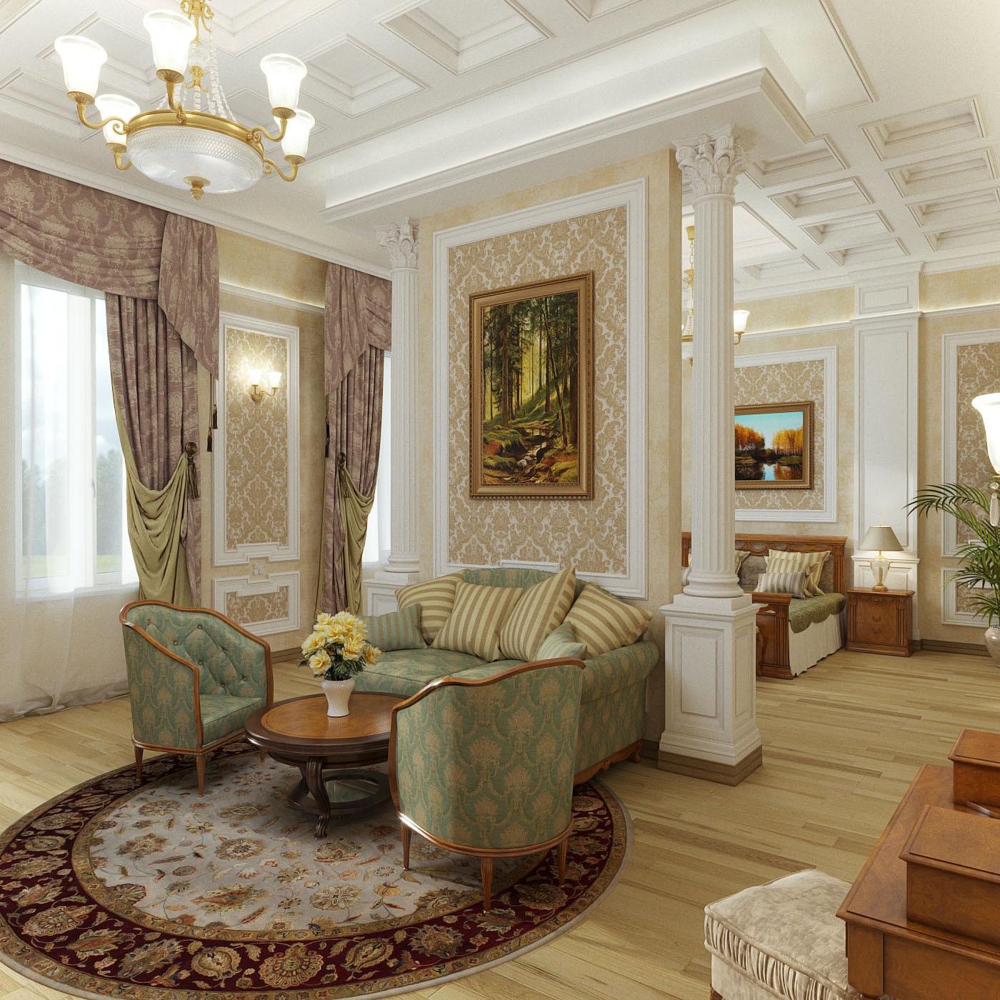 Портфолио. Интерьер классический и артдеко.