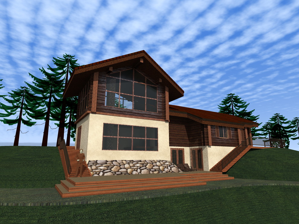 Мещера. Домики на склоне.