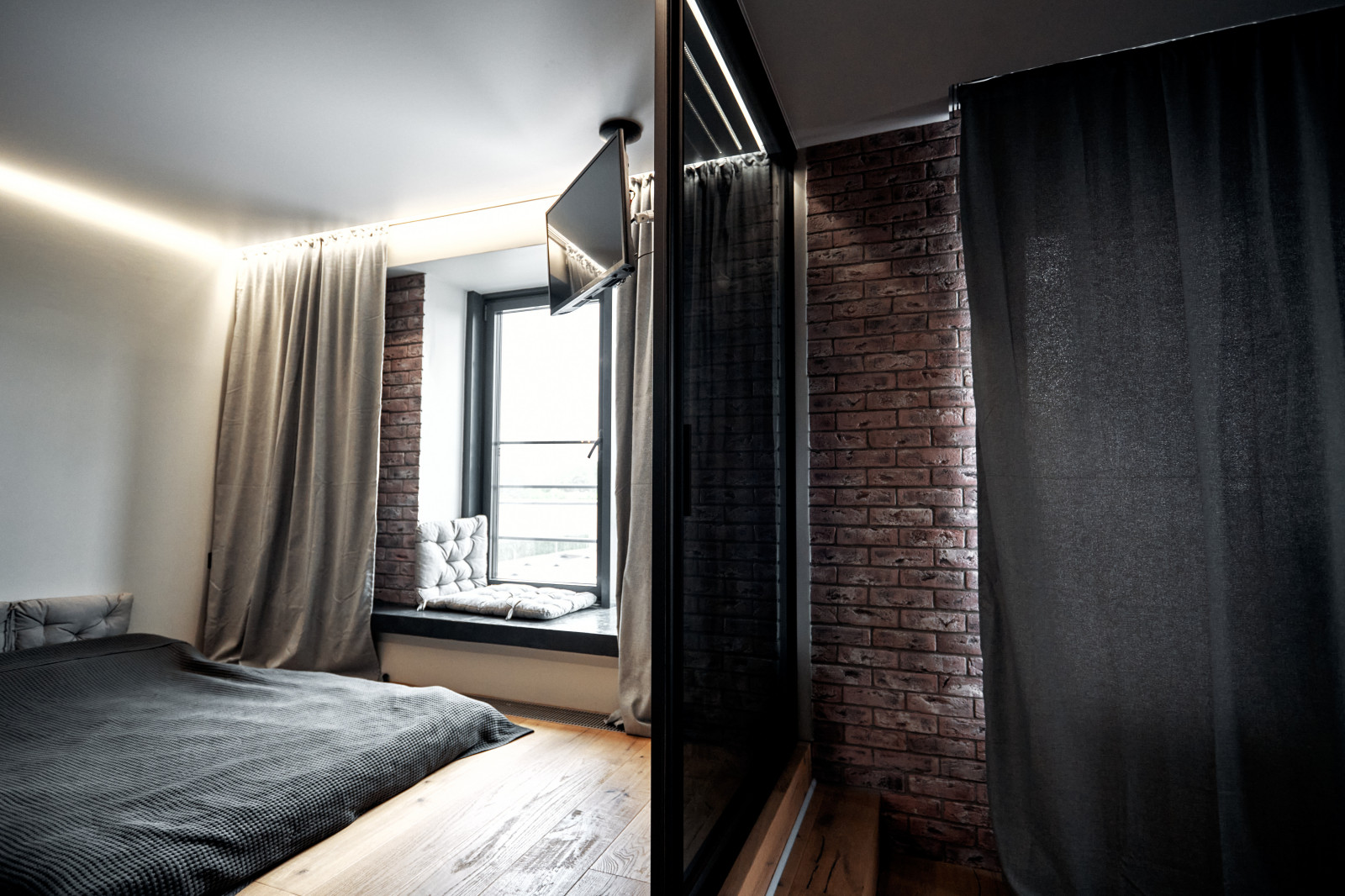 Угловая интерьерная перегородка raumplus