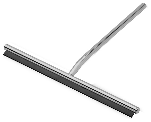 WLuxury Round Wiper Blade Squeegee for Shower Glass, Windows, Brass Contemporary Squeegees