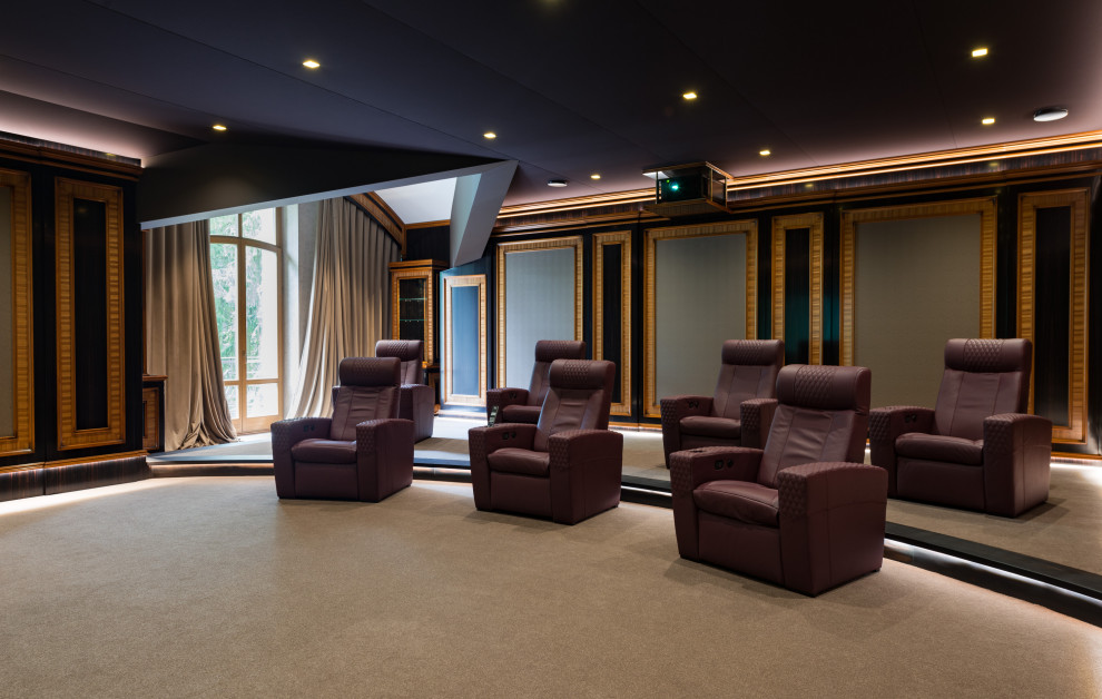 Домашний кинозал в загородной резиденции