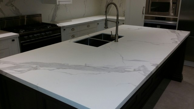 Neolith Statuario Satin Finish Modern Kitchen Toronto By