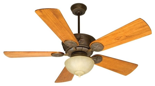 Chaparral Ceiling Fan Aged Bronze Distressed Teak Blade 52