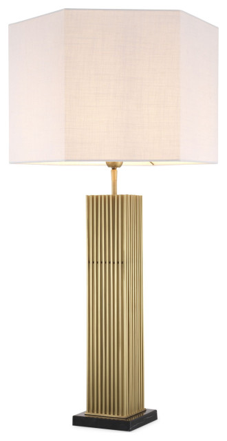 Brass Black Marble Table Lamp | Eichholtz Viggo