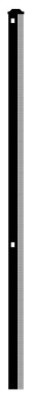 Jerith 2 x 2 x 70 in. Black 2-Rail Style Aluminum Fence End/Gate Post