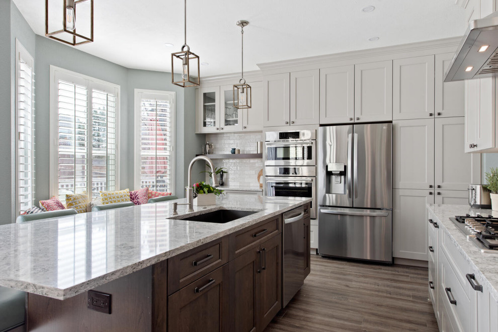 Transitional kitchen photo in Denver