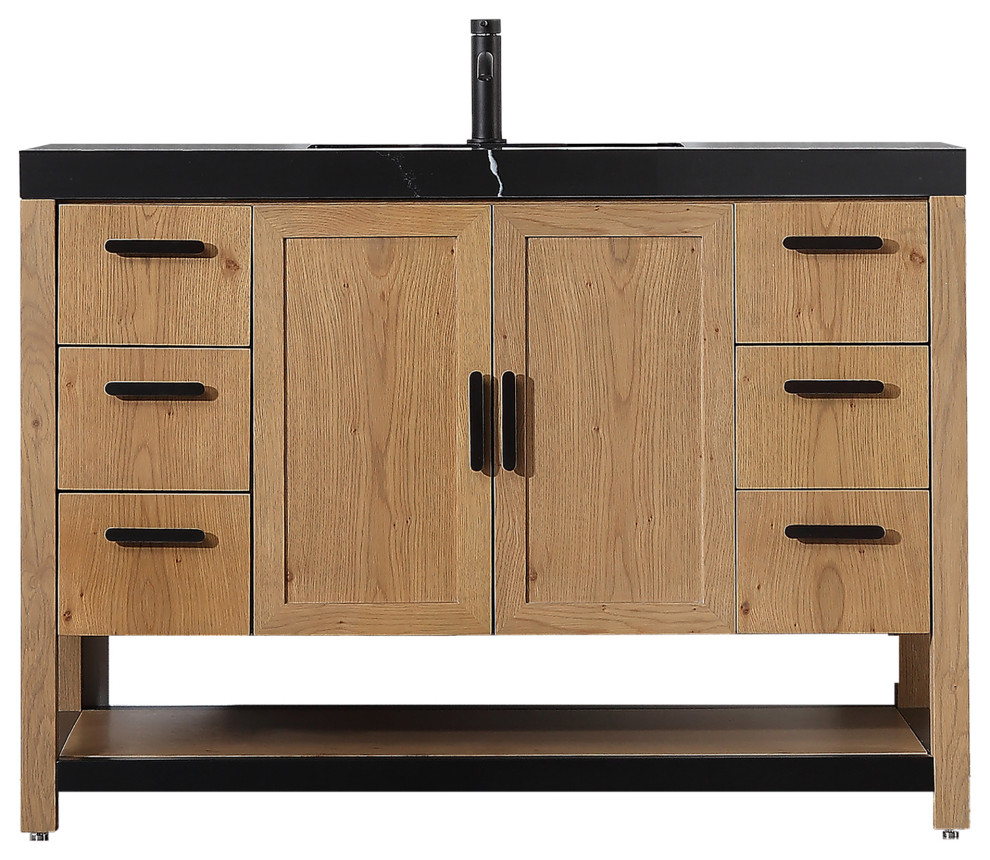 WINCHESTER Freestanding Modern Bathroom Vanity, 48" - Transitional ...