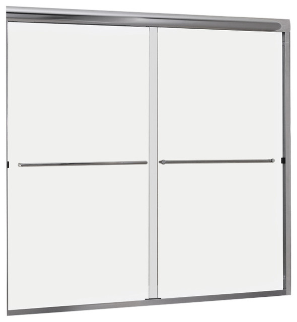 Cove Frameless Sliding Shower Door Oil Rubbed Bronze Rain Glass