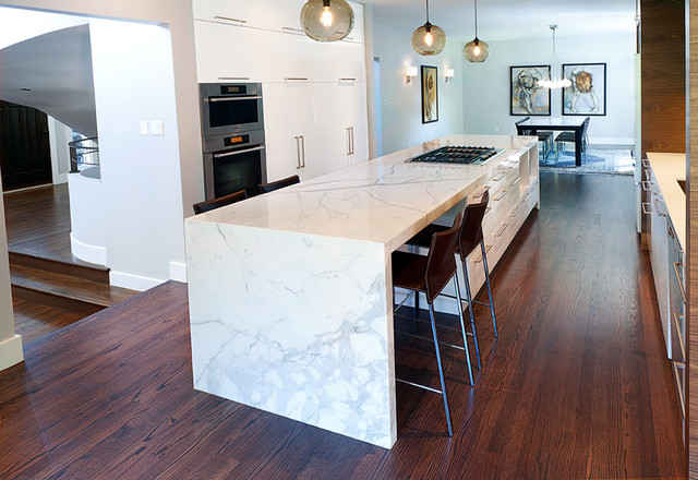 Pump Hill Residence Statuario Marble Contemporary Kitchen