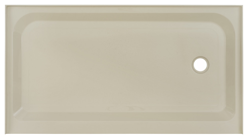 Voltaire 60x36 Single-Threshold, Right-Hand Drain, Shower Base, Biscuit