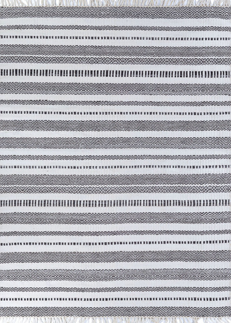 Couristan Inlet Lavalette 9362 and 0393 Striped Rug, Smoke, 8'0"x10'0"