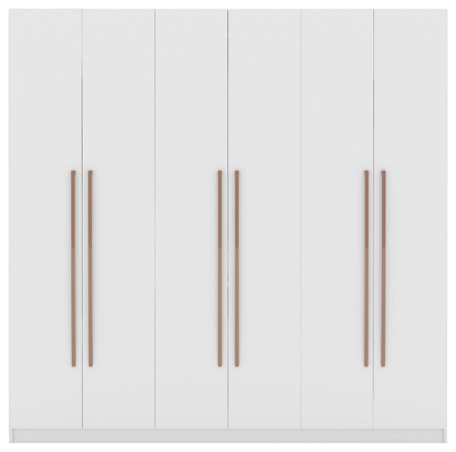 Gramercy Wardrobe Armoire Closet, White Contemporary Armoires And