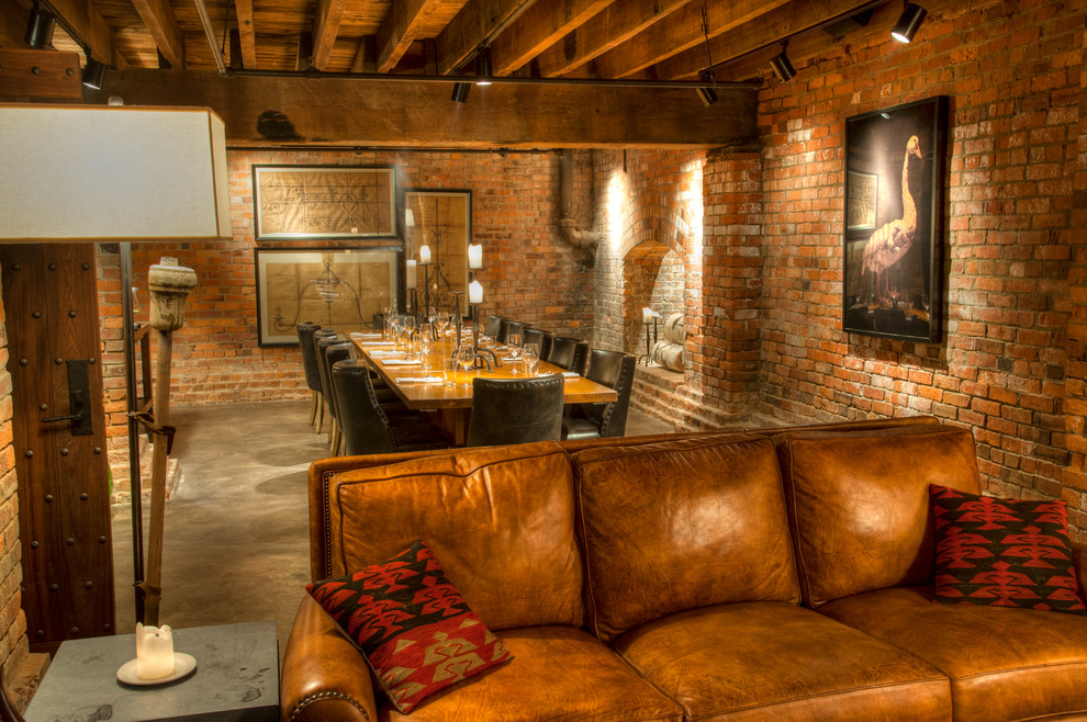 Basement Reno - Speakeasy - Unique Rustic Basement Design | Houzz