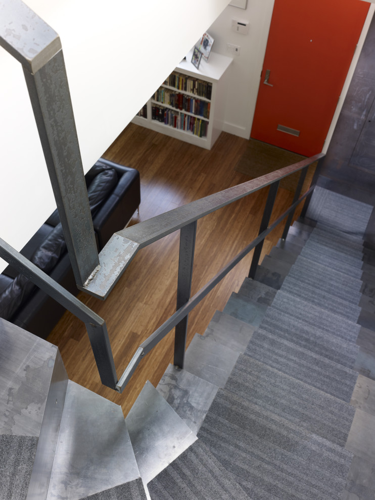 Example of a trendy staircase design in Philadelphia