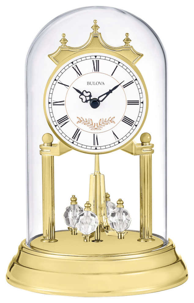 Heather Chiming Anniversary Clock Traditional Desk And Mantel
