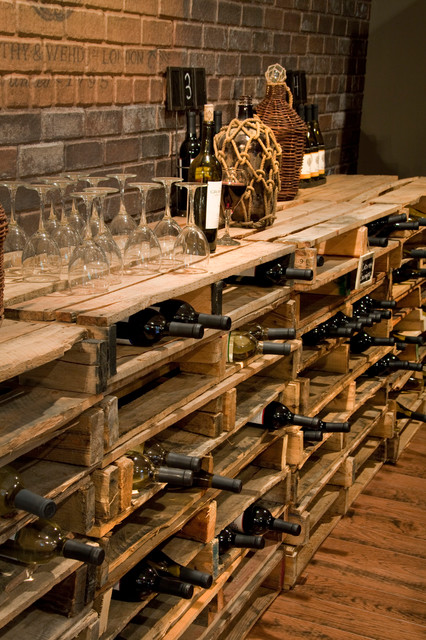 Repurposed Pallets traditional-wine-cellar