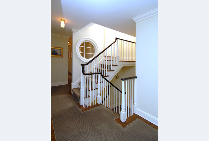 Hallway - transitional hallway idea in Miami