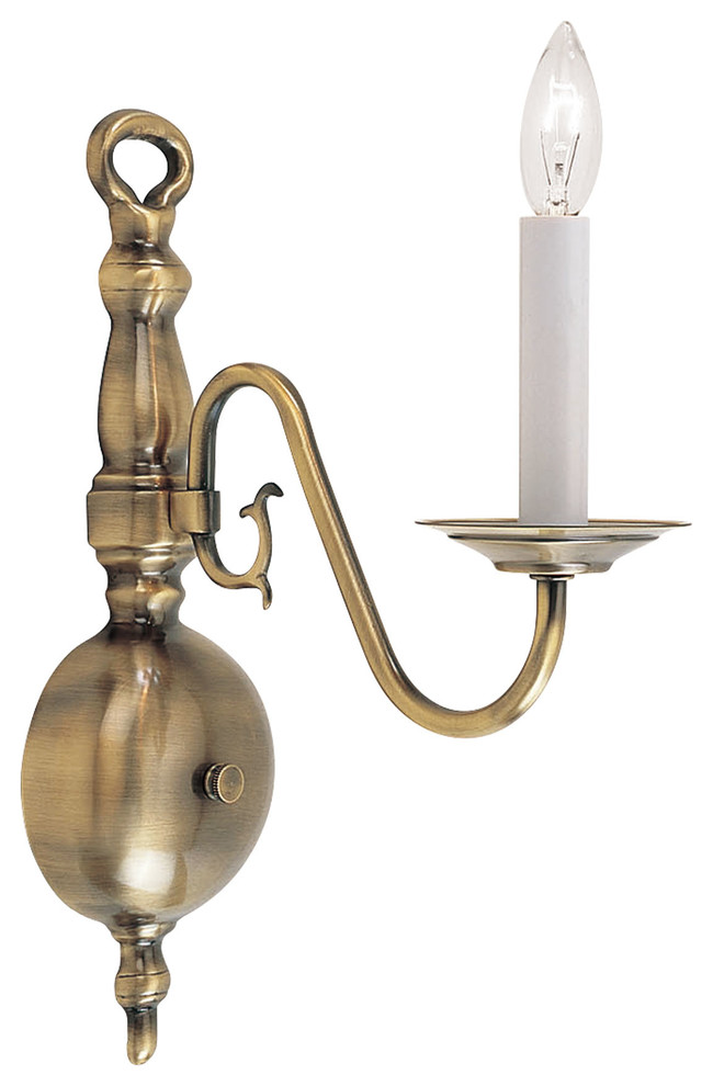 Williamsburgh Wall Sconce, Antique Brass