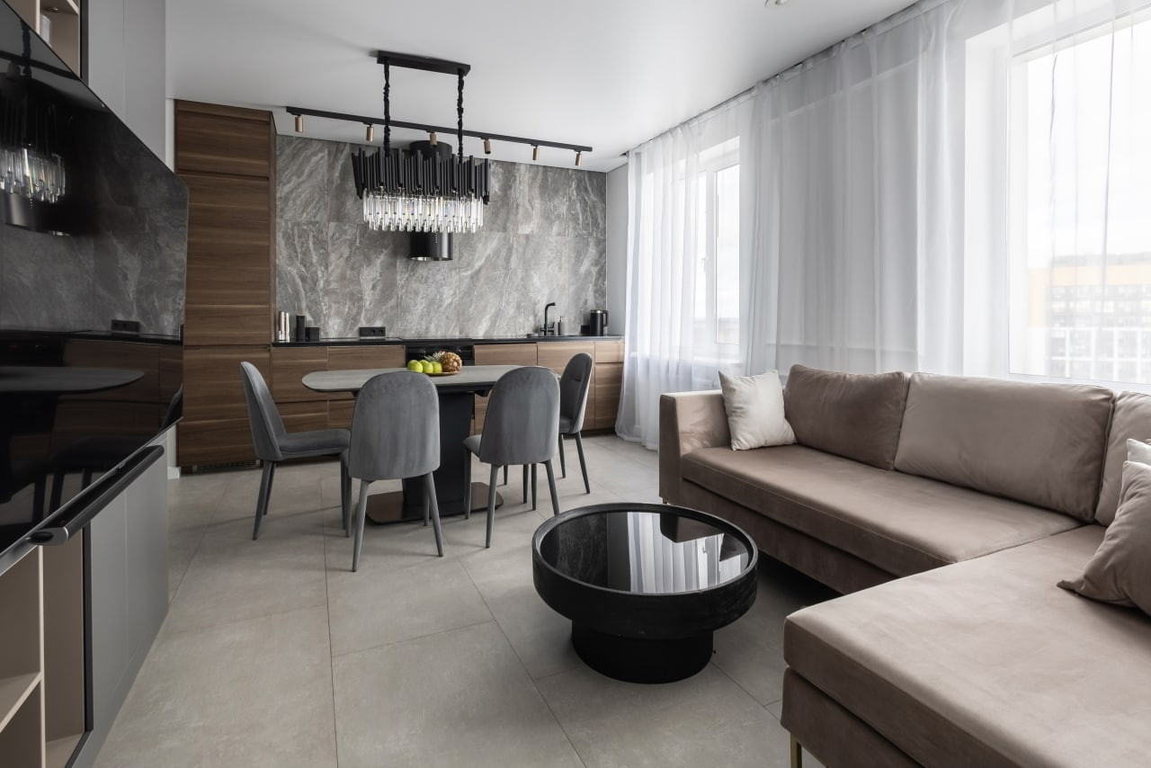 Квартира в серых тонах