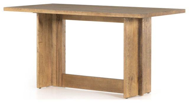 Erie Oak Wood Modern Trestle Counter Table 72"