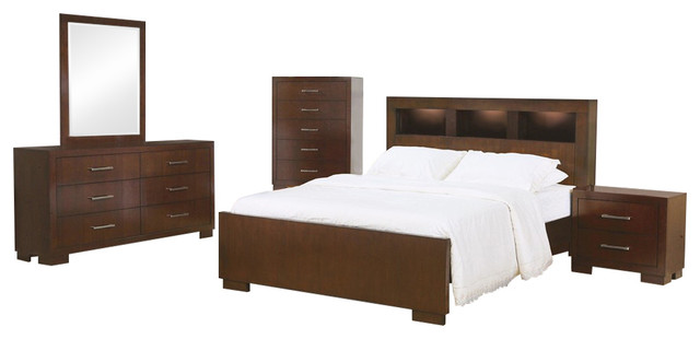 Coaster Jessica 4 Piece California King Bedroom Set Dark Cappuccino